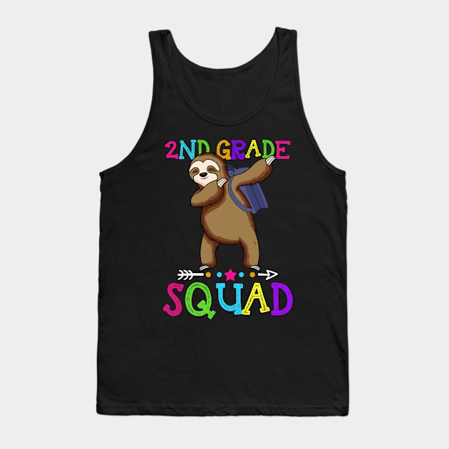 Sloth Team 2nd Grade Squad Teacher Back To School Tank Top by kateeleone97023